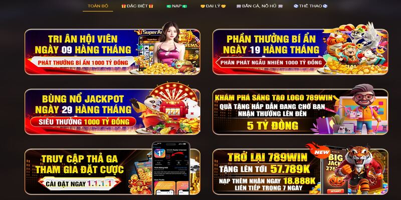 Các khuyến mãi tại 789Win rất hấp dẫn